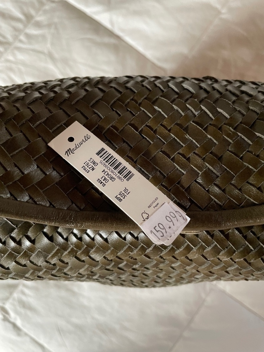 Madewell Signature Woven Bucket Bag in Faded Olive - Picture 4 of 8